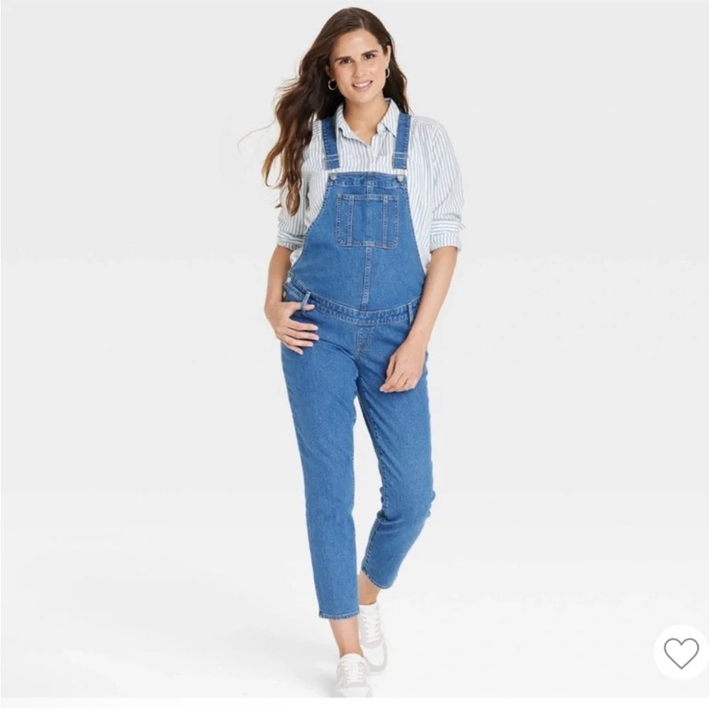 ISABEL MATERNITY Overalls Denim Jumpsuit Adjustable Waist Blue Jeans Size 4 - Picture 14 of 14